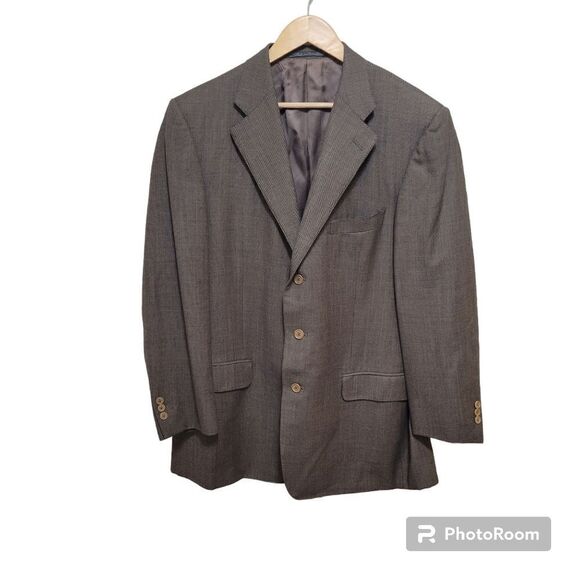 Ermenegildo Zegna Neiman Marcus Australian Wool Sport Coat Blazer Brown Size 46